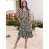 imageANRABESS Womens Summer Casual Short Sleeve V Neck Midi Dresses 2025 Spring Flowy Aline Tiered T Shirts Boho Beach DressBlack White Floral