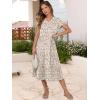 imageANRABESS Womens Summer Casual Short Sleeve V Neck Midi Dresses 2025 Spring Flowy Aline Tiered T Shirts Boho Beach DressColorful Pink Floral