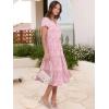 imageANRABESS Womens Summer Casual Short Sleeve V Neck Midi Dresses 2025 Spring Flowy Aline Tiered T Shirts Boho Beach DressFloral Pink