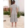 imageANRABESS Womens Summer Casual Short Sleeve V Neck Midi Dresses 2025 Spring Flowy Aline Tiered T Shirts Boho Beach DressGray With White Spots Polka Dot