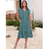imageANRABESS Womens Summer Casual Short Sleeve V Neck Midi Dresses 2025 Spring Flowy Aline Tiered T Shirts Boho Beach DressGreen Blue Floral