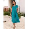 imageANRABESS Womens Summer Casual Short Sleeve V Neck Midi Dresses 2025 Spring Flowy Aline Tiered T Shirts Boho Beach DressLake Green