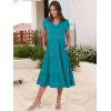 imageANRABESS Womens Summer Casual Short Sleeve V Neck Midi Dresses 2025 Spring Flowy Aline Tiered T Shirts Boho Beach DressLake Green