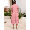 imageANRABESS Womens Summer Casual Short Sleeve V Neck Midi Dresses 2025 Spring Flowy Aline Tiered T Shirts Boho Beach DressPeach