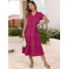 imageANRABESS Womens Summer Casual Short Sleeve V Neck Midi Dresses 2025 Spring Flowy Aline Tiered T Shirts Boho Beach DressRose