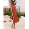 imageANRABESS Womens Summer Casual Short Sleeve V Neck Midi Dresses 2025 Spring Flowy Aline Tiered T Shirts Boho Beach DressRust Red