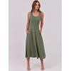 imageANRABESS Womens Summer Casual Sleeveless Midi Dresses Scoop Neck Fit ampamp Flare ALine Flowy Long Sundress Beach OutfitsArmy Green