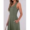 imageANRABESS Womens Summer Casual Sleeveless Midi Dresses Scoop Neck Fit ampamp Flare ALine Flowy Long Sundress Beach OutfitsArmy Green