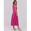 imageANRABESS Womens Summer Casual Sleeveless Midi Dresses Scoop Neck Fit ampamp Flare ALine Flowy Long Sundress Beach OutfitsHot Pink