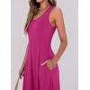 imageANRABESS Womens Summer Casual Sleeveless Midi Dresses Scoop Neck Fit ampamp Flare ALine Flowy Long Sundress Beach OutfitsHot Pink