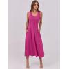 imageANRABESS Womens Summer Casual Sleeveless Midi Dresses Scoop Neck Fit ampamp Flare ALine Flowy Long Sundress Beach OutfitsHot Pink