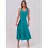 imageANRABESS Womens Summer Casual Sleeveless Midi Dresses Scoop Neck Fit ampamp Flare ALine Flowy Long Sundress Beach OutfitsLake Green