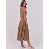 imageANRABESS Womens Summer Casual Sleeveless Midi Dresses Scoop Neck Fit ampamp Flare ALine Flowy Long Sundress Beach OutfitsLight Brown