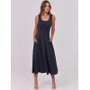 imageANRABESS Womens Summer Casual Sleeveless Midi Dresses Scoop Neck Fit ampamp Flare ALine Flowy Long Sundress Beach OutfitsNavy Blue