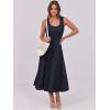 imageANRABESS Womens Summer Casual Sleeveless Midi Dresses Scoop Neck Fit ampamp Flare ALine Flowy Long Sundress Beach OutfitsNavy Blue