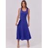 imageANRABESS Womens Summer Casual Sleeveless Midi Dresses Scoop Neck Fit ampamp Flare ALine Flowy Long Sundress Beach OutfitsRoyal Blue