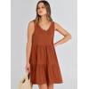 imageANRABESS Womens Summer Casual Tank Dress Sleeveless V Neck T Shirt Sundress Flowy Tiered Swing Mini Beach Vacation DressesBrick Red