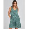 imageANRABESS Womens Summer Casual Tank Dress Sleeveless V Neck T Shirt Sundress Flowy Tiered Swing Mini Beach Vacation DressesGreen Floral