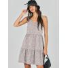 imageANRABESS Womens Summer Casual Tank Dress Sleeveless V Neck T Shirt Sundress Flowy Tiered Swing Mini Beach Vacation DressesKhaki Polka Dot