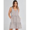 imageANRABESS Womens Summer Casual Tank Dress Sleeveless V Neck T Shirt Sundress Flowy Tiered Swing Mini Beach Vacation DressesKhaki Polka Dot