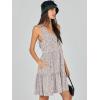 imageANRABESS Womens Summer Casual Tank Dress Sleeveless V Neck T Shirt Sundress Flowy Tiered Swing Mini Beach Vacation DressesKhaki Polka Dot