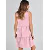 imageANRABESS Womens Summer Casual Tank Dress Sleeveless V Neck T Shirt Sundress Flowy Tiered Swing Mini Beach Vacation DressesPink White Dot