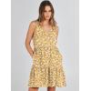 imageANRABESS Womens Summer Casual Tank Dress Sleeveless V Neck T Shirt Sundress Flowy Tiered Swing Mini Beach Vacation DressesYellow Floral
