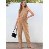 imageANRABESS Womens Summer Jumpsuits Dressy Casual One Piece Outfits Sleeveless Crewneck Rompers Jumper with Pockets 2025 TrendyApricot