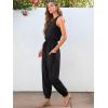 imageANRABESS Womens Summer Jumpsuits Dressy Casual One Piece Outfits Sleeveless Crewneck Rompers Jumper with Pockets 2025 TrendyBlack
