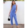 imageANRABESS Womens Summer Jumpsuits Dressy Casual One Piece Outfits Sleeveless Crewneck Rompers Jumper with Pockets 2025 TrendyBlue
