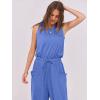 imageANRABESS Womens Summer Jumpsuits Dressy Casual One Piece Outfits Sleeveless Crewneck Rompers Jumper with Pockets 2025 TrendyBlue