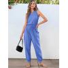 imageANRABESS Womens Summer Jumpsuits Dressy Casual One Piece Outfits Sleeveless Crewneck Rompers Jumper with Pockets 2025 TrendyBlue