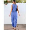 imageANRABESS Womens Summer Jumpsuits Dressy Casual One Piece Outfits Sleeveless Crewneck Rompers Jumper with Pockets 2025 TrendyBlue
