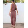 imageANRABESS Womens Summer Jumpsuits Dressy Casual One Piece Outfits Sleeveless Crewneck Rompers Jumper with Pockets 2025 TrendyDusty Rust