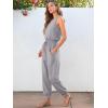 imageANRABESS Womens Summer Jumpsuits Dressy Casual One Piece Outfits Sleeveless Crewneck Rompers Jumper with Pockets 2025 TrendyGrey