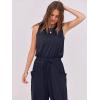 imageANRABESS Womens Summer Jumpsuits Dressy Casual One Piece Outfits Sleeveless Crewneck Rompers Jumper with Pockets 2025 TrendyNavy Blue