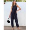 imageANRABESS Womens Summer Jumpsuits Dressy Casual One Piece Outfits Sleeveless Crewneck Rompers Jumper with Pockets 2025 TrendyNavy Blue
