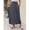 imageANRABESS Womens Summer Long Maxi Skirts 2025 Trendy Ankle Length High Waisted Boho Flowy Beach Skirt with Pockets FashionDark Grey