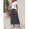 imageANRABESS Womens Summer Long Maxi Skirts 2025 Trendy Ankle Length High Waisted Boho Flowy Beach Skirt with Pockets FashionDark Grey