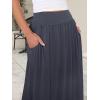 imageANRABESS Womens Summer Long Maxi Skirts 2025 Trendy Ankle Length High Waisted Boho Flowy Beach Skirt with Pockets FashionDark Grey