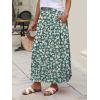 imageANRABESS Womens Summer Long Maxi Skirts 2025 Trendy Ankle Length High Waisted Boho Flowy Beach Skirt with Pockets FashionFloral Green