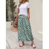 imageANRABESS Womens Summer Long Maxi Skirts 2025 Trendy Ankle Length High Waisted Boho Flowy Beach Skirt with Pockets FashionFloral Green