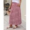 imageANRABESS Womens Summer Long Maxi Skirts 2025 Trendy Ankle Length High Waisted Boho Flowy Beach Skirt with Pockets FashionFloral Pink