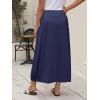 imageANRABESS Womens Summer Long Maxi Skirts 2025 Trendy Ankle Length High Waisted Boho Flowy Beach Skirt with Pockets FashionNavy Blue