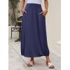 imageANRABESS Womens Summer Long Maxi Skirts 2025 Trendy Ankle Length High Waisted Boho Flowy Beach Skirt with Pockets FashionNavy Blue