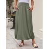 imageANRABESS Womens Summer Long Maxi Skirts 2025 Trendy Ankle Length High Waisted Boho Flowy Beach Skirt with Pockets FashionOlive Green