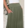 imageANRABESS Womens Summer Long Maxi Skirts 2025 Trendy Ankle Length High Waisted Boho Flowy Beach Skirt with Pockets FashionOlive Green