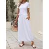 imageANRABESS Womens Summer Long Maxi Skirts 2025 Trendy Ankle Length High Waisted Boho Flowy Beach Skirt with Pockets FashionWhite