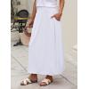 imageANRABESS Womens Summer Long Maxi Skirts 2025 Trendy Ankle Length High Waisted Boho Flowy Beach Skirt with Pockets FashionWhite