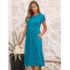 imageANRABESS Womens Summer Short Sleeve ALine Midi Dresses Casual Floral TShirt Dresses Flowy Beach Sundress with PocketsLake